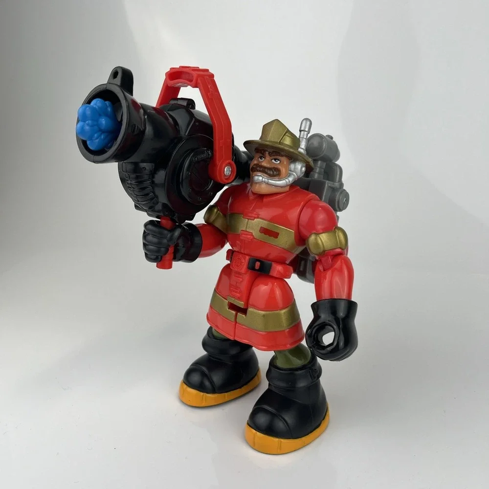 1997 Mattel Fisher Price Rescue Heroes Billy Blazes‎ w/ Water Cannon Firefighter